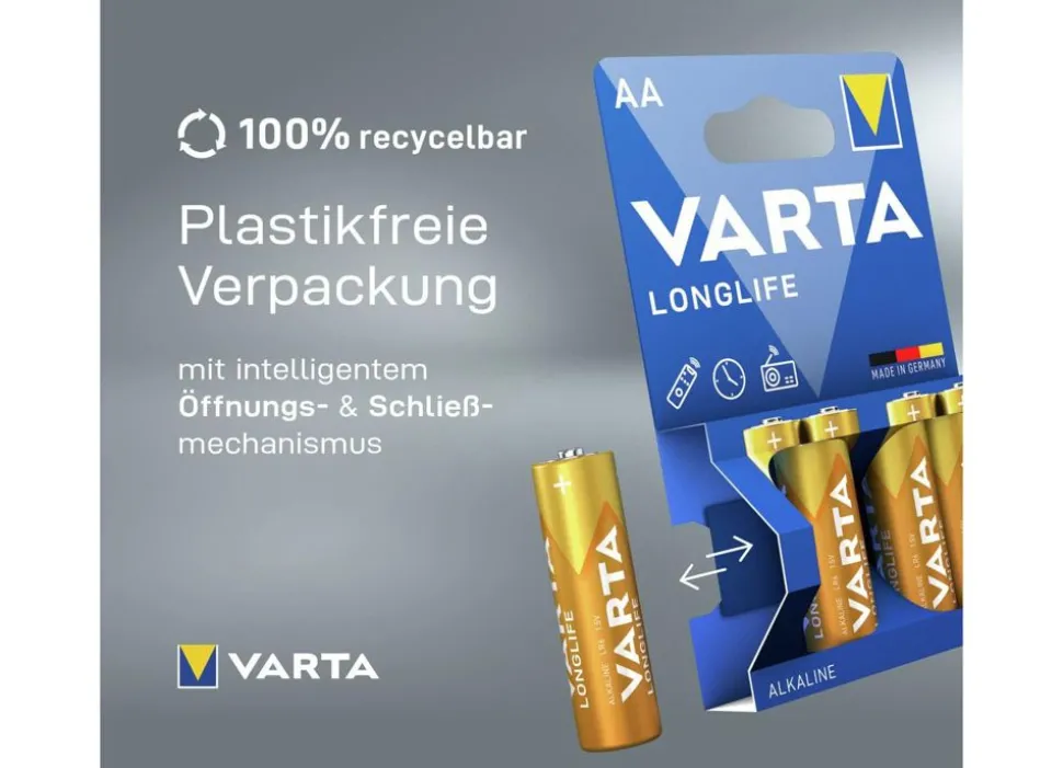 Varta Longlife Aaa Lr03 Alkaline Batterien 8Er-Pack