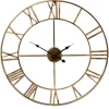 Vintage-Metall-Wanduhr 60Cm Bronze