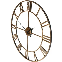 Vintage-Metall-Wanduhr 60Cm Bronze