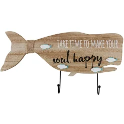 Wand-Deko Wal Mit 2 Haken Und Spruch 39,5Cm