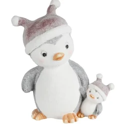 Weihnachtliches Pinguinpaar Aus Magnesia 40Cm