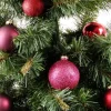 Weihnachtsbaumkugeln Aus Glas 42Er-Set Rottone Mit Pinken Nuancen