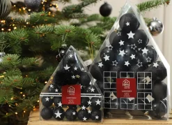 Weihnachtsbaumkugeln Aus Kunststoff 6Cm 36Er-Set Schwarz