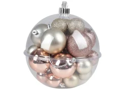 Weihnachtsbaumkugel-Set 30-Teilig Rose/Perlmutt