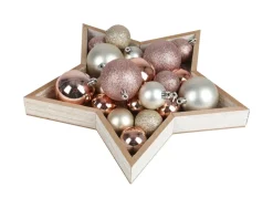 Weihnachtsbaumkugel-Set 30-Teilig Rose/Perlmutt