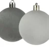 Weihnachtskugeln Mit Samtuberzug 6Cm 6Er-Set Grau