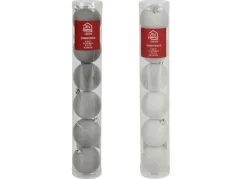 Weihnachtskugeln Mit Samtuberzug 6Cm 6Er-Set Grau