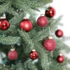 Weihnachtskugel-Set Aus Glas 72-Teilig Burgund/Rot