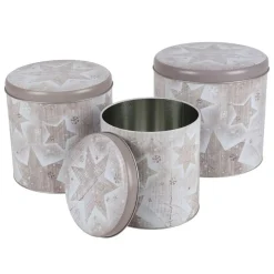Weihnachts-Metalldosen 3Er-Set Design 1