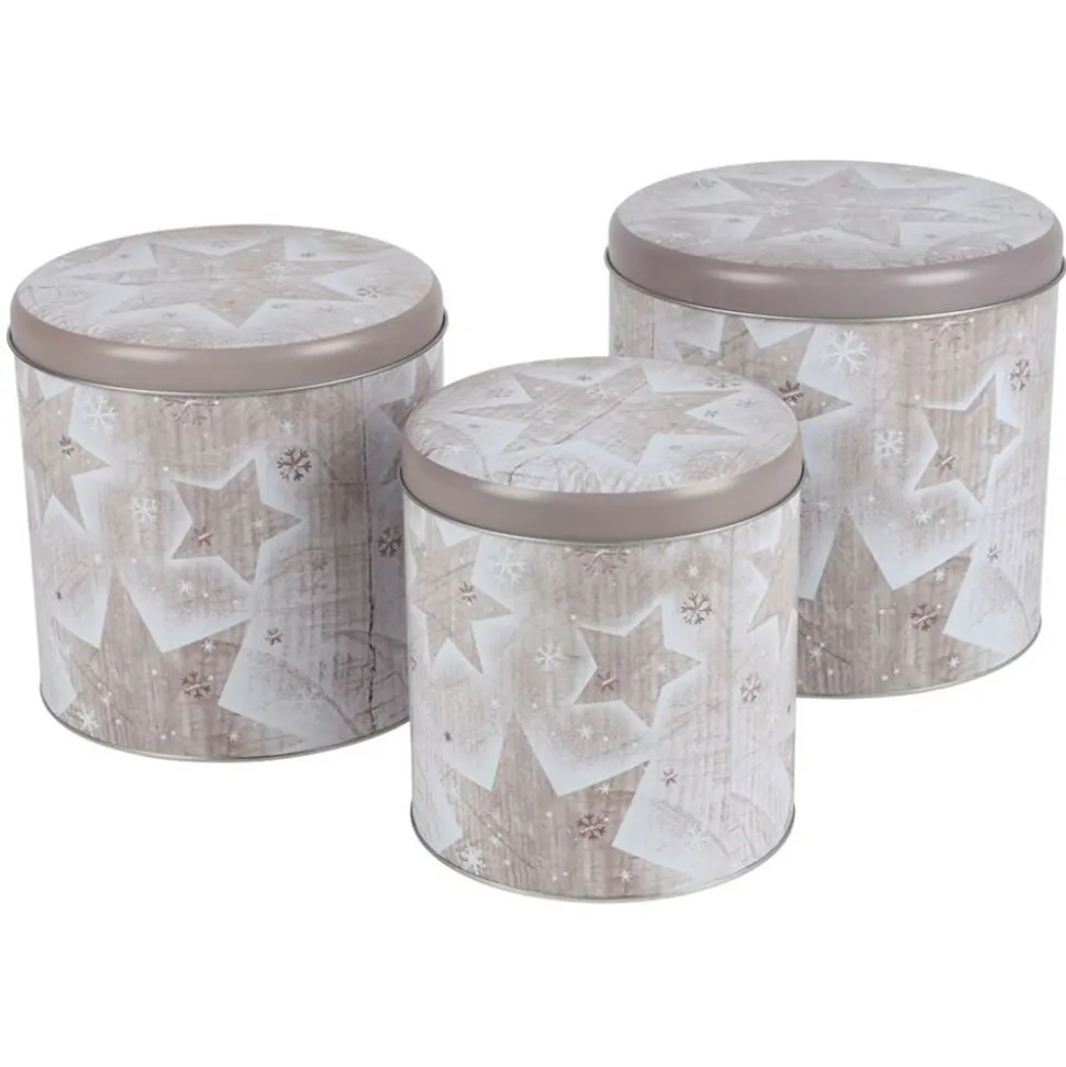 Weihnachts-Metalldosen 3Er-Set Design 1