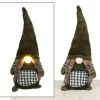 Weihnachts-Wichtel-Frau Mit Leuchtender Led-Nase 56Cm Grun