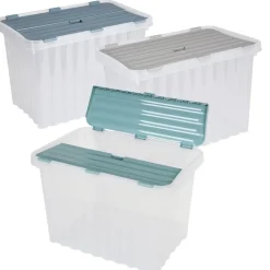 Wellenbox Mit Klappdeckel 17 Liter Pastell/Schwarz