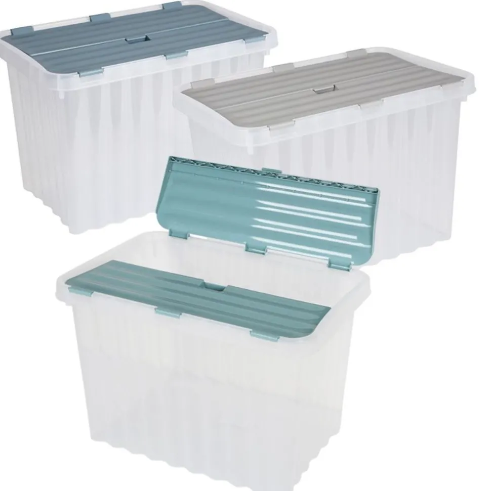 Wellenbox Mit Klappdeckel 17 Liter Pastell/Schwarz