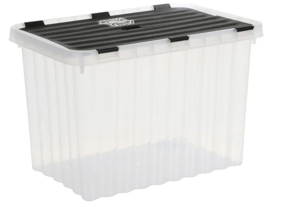 Wellenbox Mit Klappdeckel 17 Liter Pastell/Schwarz