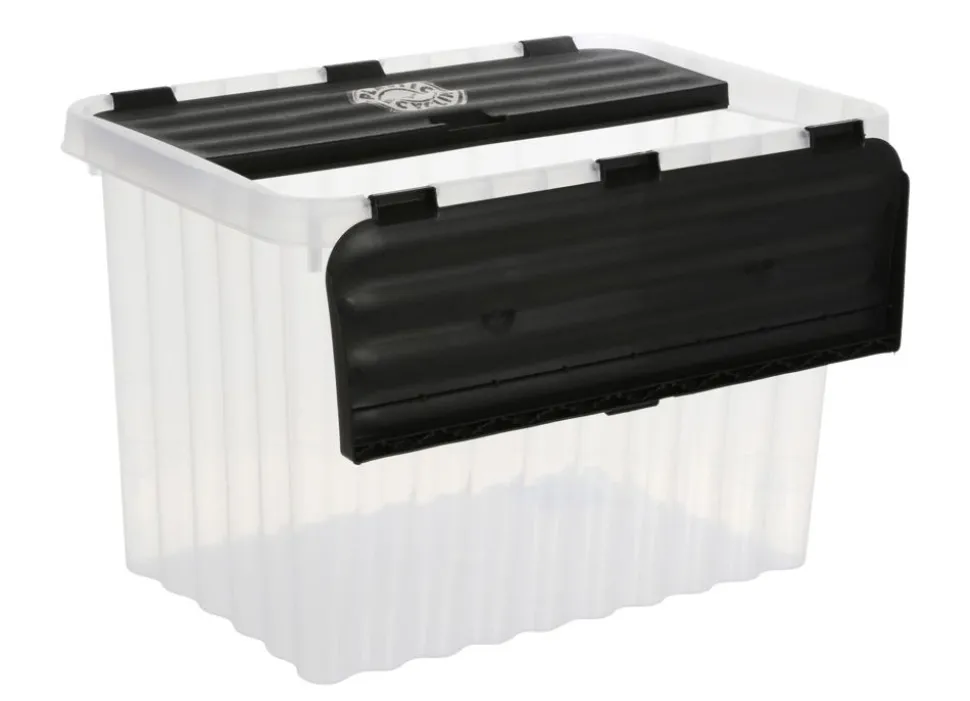 Wellenbox Mit Klappdeckel 17 Liter Pastell/Schwarz