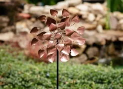 Windmuhle Herzen Aus Metall 30X76-106X15Cm Rose