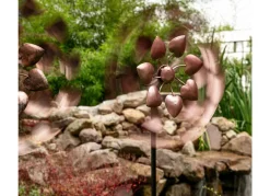 Windmuhle Herzen Aus Metall 30X76-106X15Cm Rose
