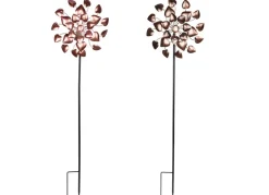 Windmuhle Herzen Aus Metall 30X76-106X15Cm Rose