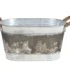 Zink-Ubertopf Winterlandschaft 33,5X18X20Cm